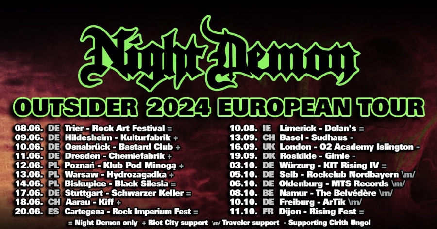 Night Demon + Traveler | Outsider European Tour 2024