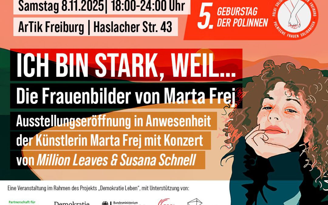 Ich bin stark, weil…  Die Stärke der Frauen in den Grafiken von Marta Frej | Vernissage